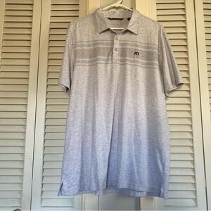 Travis Mathew Gray Golf Polo Shirt Short Sleeve Mens  XL Tennis Athleisure